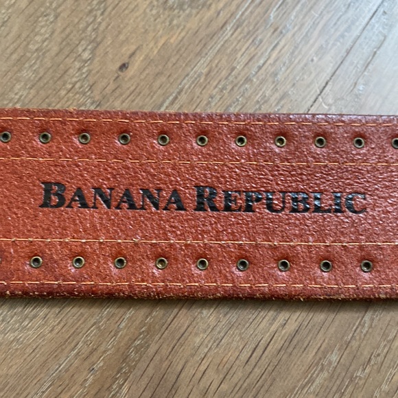 Saddle brown genuine leather belt. Size small - Picture 4 of 6